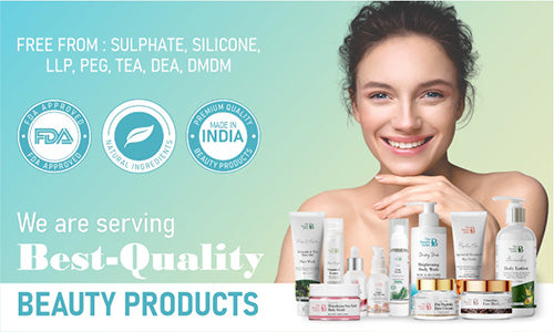 Smiling woman with FDA-approved high-quality The Beauty Sailor beauty products